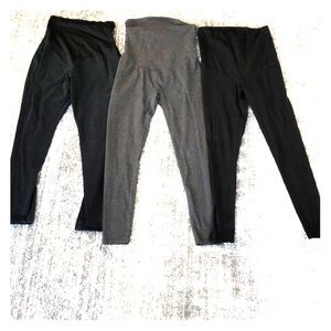 Three Pairs of Maternity Leggings - size Medium